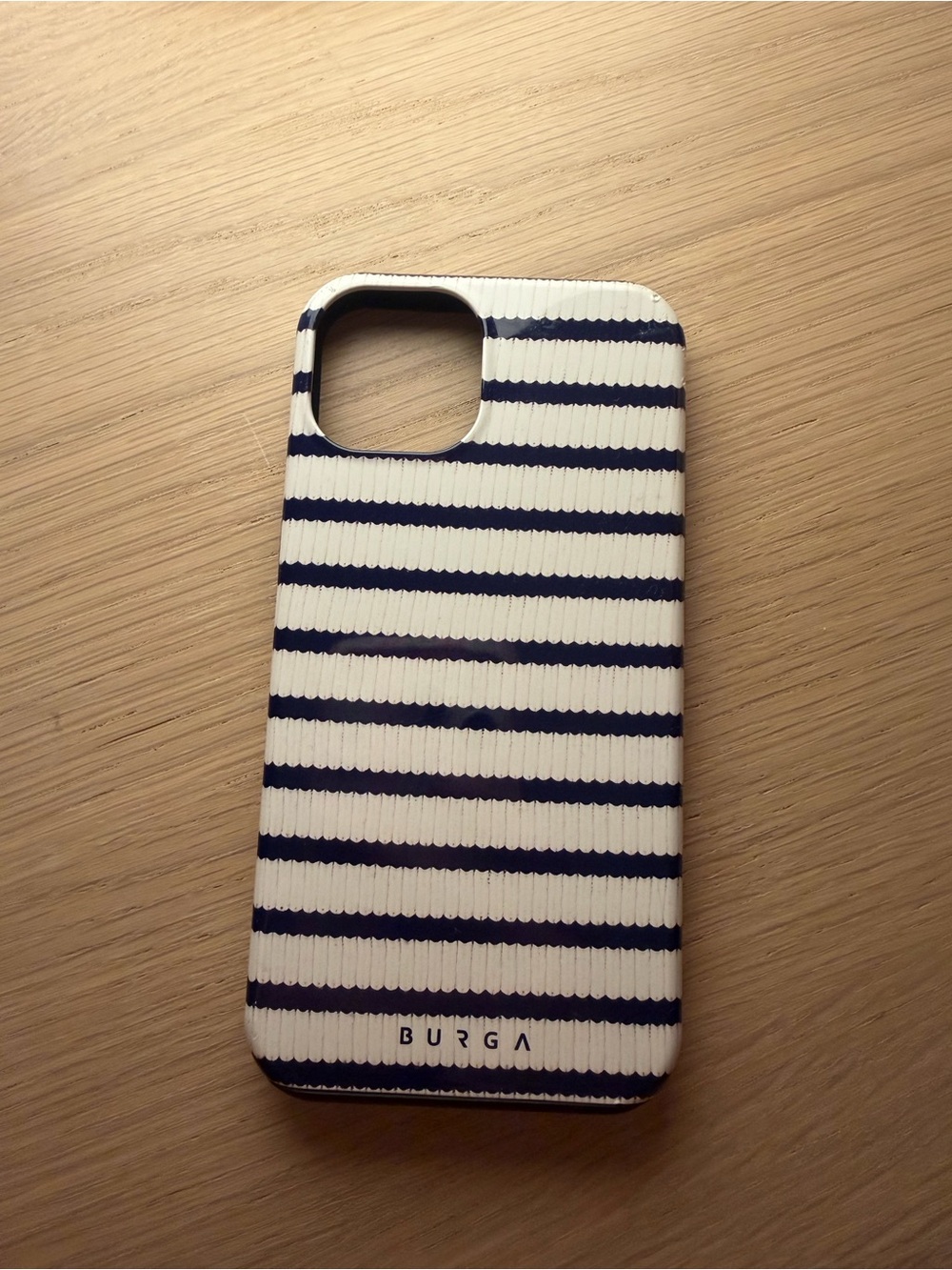 iPhone 13 Navy & White Stripe iPhone Case